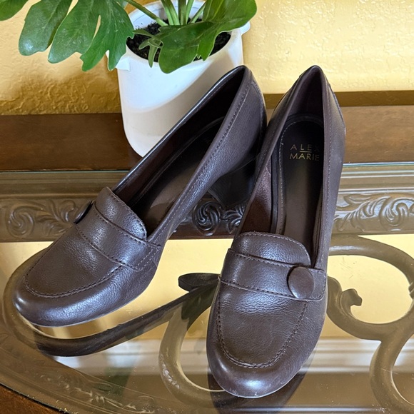 Alex Marie Shoes - Alex Marie Dark Brown Leather Loafers